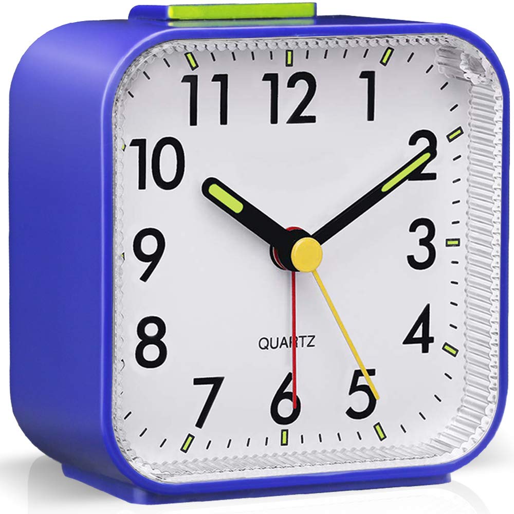 Tisaika Silent Alarm Clocks Bedside Non Ticking Battery Powered Table Clocks Luminous Large Display Snooze Light Function for Bedroom Office — image 1