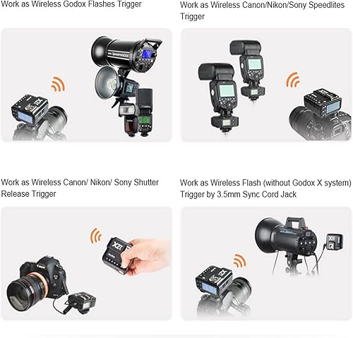 Miniatura 4 de Godox Disparador de flash inalámbrico X2T-C TTL para Canon - Soporte Bluetooth, 2.4G HSS 18000s, 5 botones de grupo separados, nuevo bloqueo de