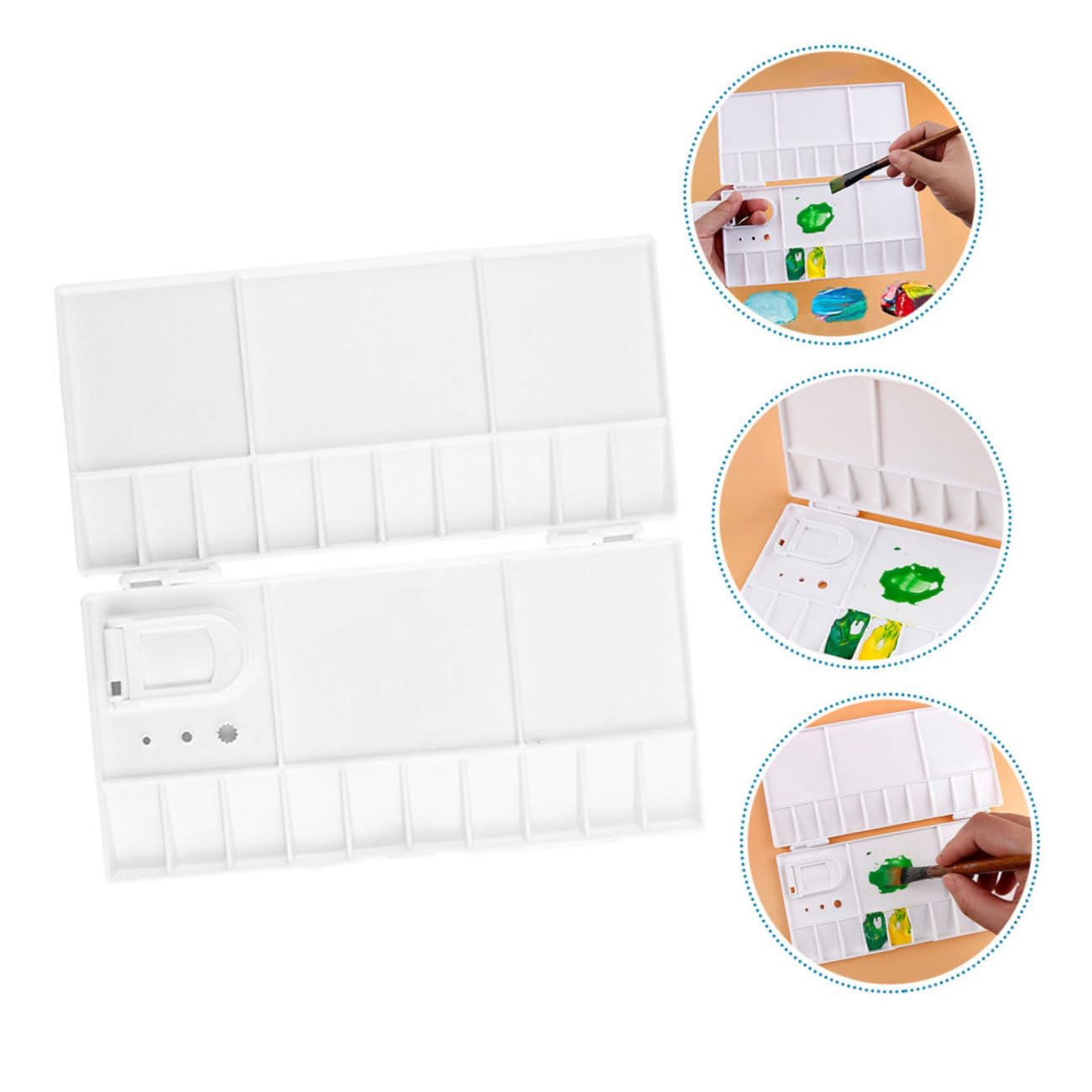 SHINEOFI 10pezzi Vassoio Miscelatore Per Scatola Per Pigmenti Leggera e Portatile Per Pittura e Miscelazione