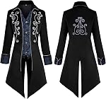 Veste Medieval Steampunk Manteau victorien Renaissance Renaissance Tailcoat costume d'Halloween pour homme