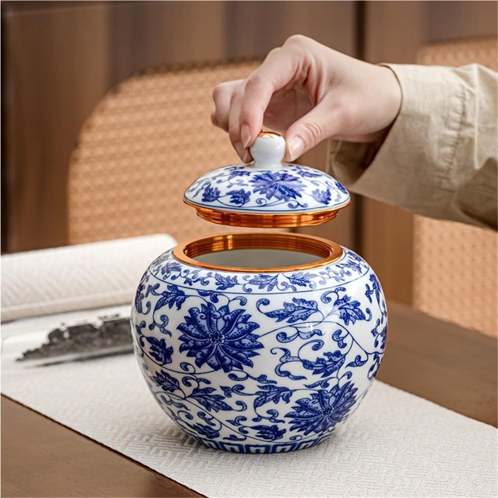 Puszka na herbatę Ceramiczne niebiesko-białe czajniki puste słoiki Duże zamknięte słoiki Zielona herbata do domu Czarne czajniki kuchenne Słoiki do przechowywania Pojemnik do przechowywania