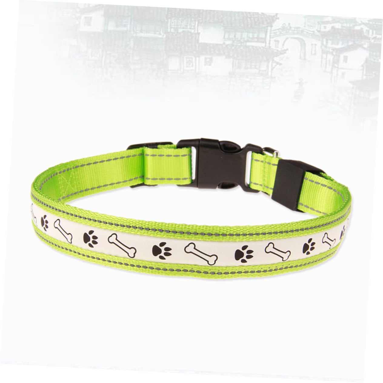 Beavorty 2piezas Collar Led para Intermitentes Collar De Seguridad para Paseos Diseño USB Recargable Mediano Verde