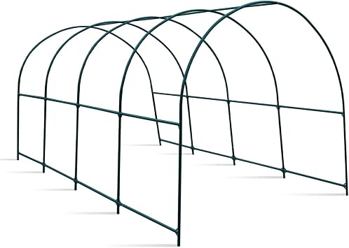 YardGrow Greenhouse Frames for Larger Hot Garden House Support Arch Frame Climbing Plants/Flowers/Vegetables Outdoor 16x7x7 FT