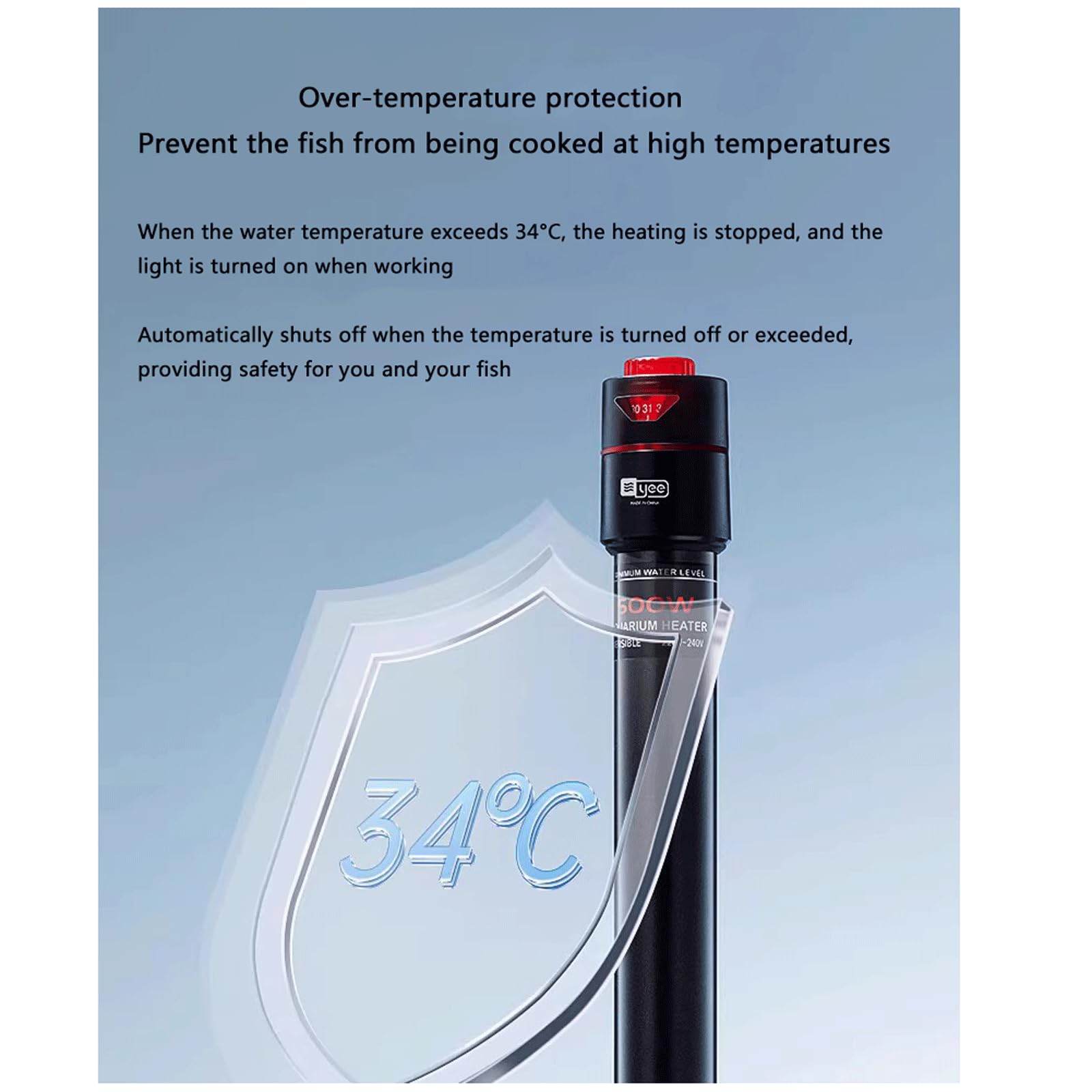 Asta riscaldante Termostato Automatico Asta riscaldante in Acciaio Inossidabile Riscaldatore per Acquario, 50 W (100 W)