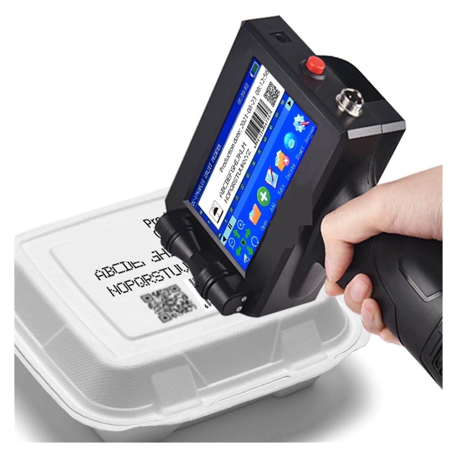 Imprimante à jet d'encre portable Date de production de l'imprimante à jet d'encre portative de 25,4 mm Machine de codage QR L'impression de carton en métal en plastique est à séchage rapide sans déco