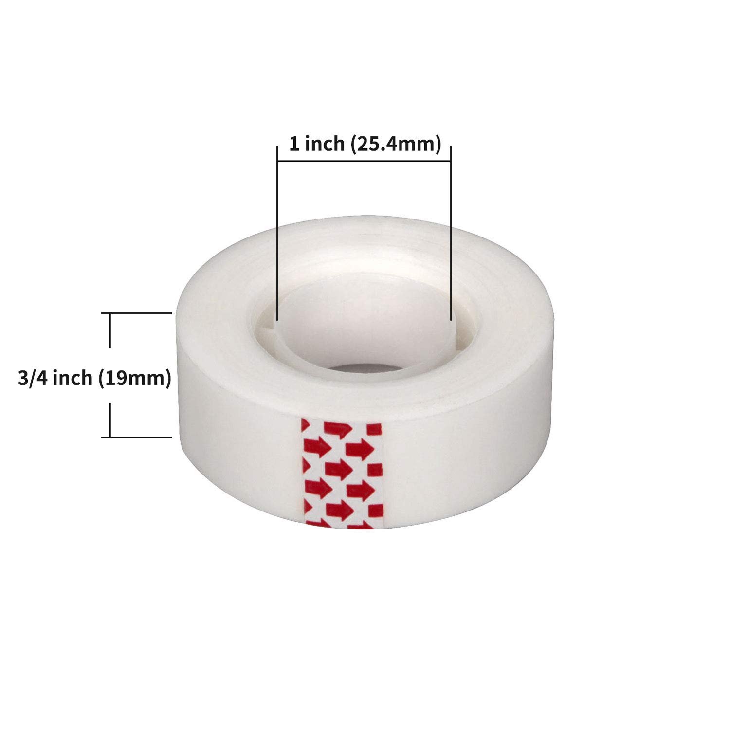 Invisible Tape Refill for Dispenser, 3/4 x 1000 Inches, Pack of 3, Boxed, Transparent Tape Clear Tape for Office Home School Use, Frosted and Invisible on Paper, Great for Correction and Labeling : Office Products
