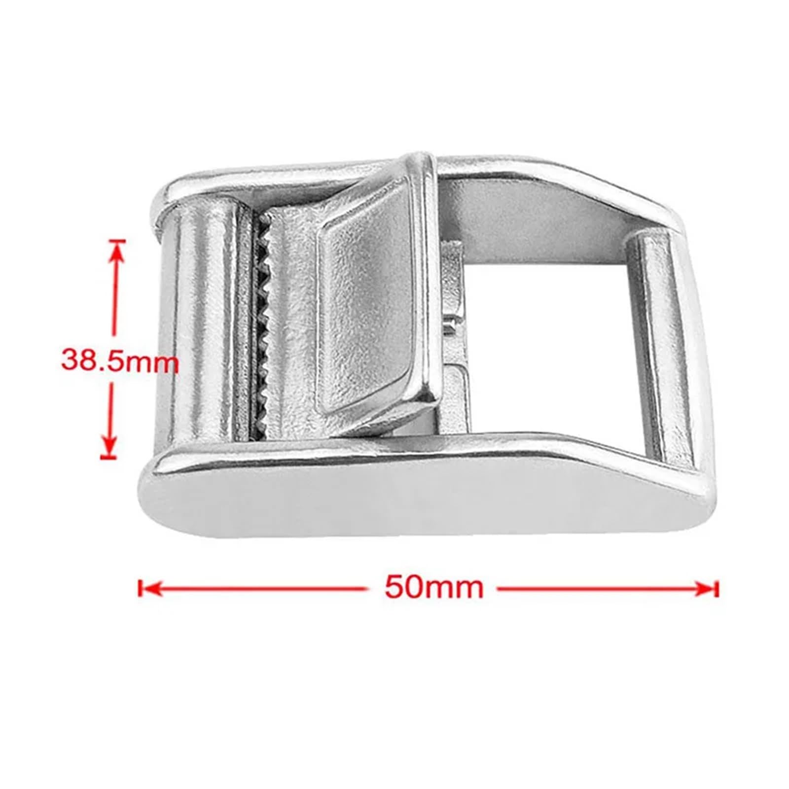 Hebillas de amarre con solapa leva acero inoxidable, 6 uds