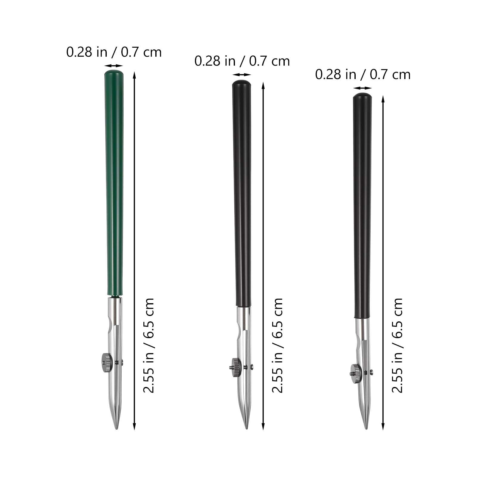 3 bolígrafos ajustables de línea recta para enmascarar líneas finas fluidas (tamaño S/ /L)