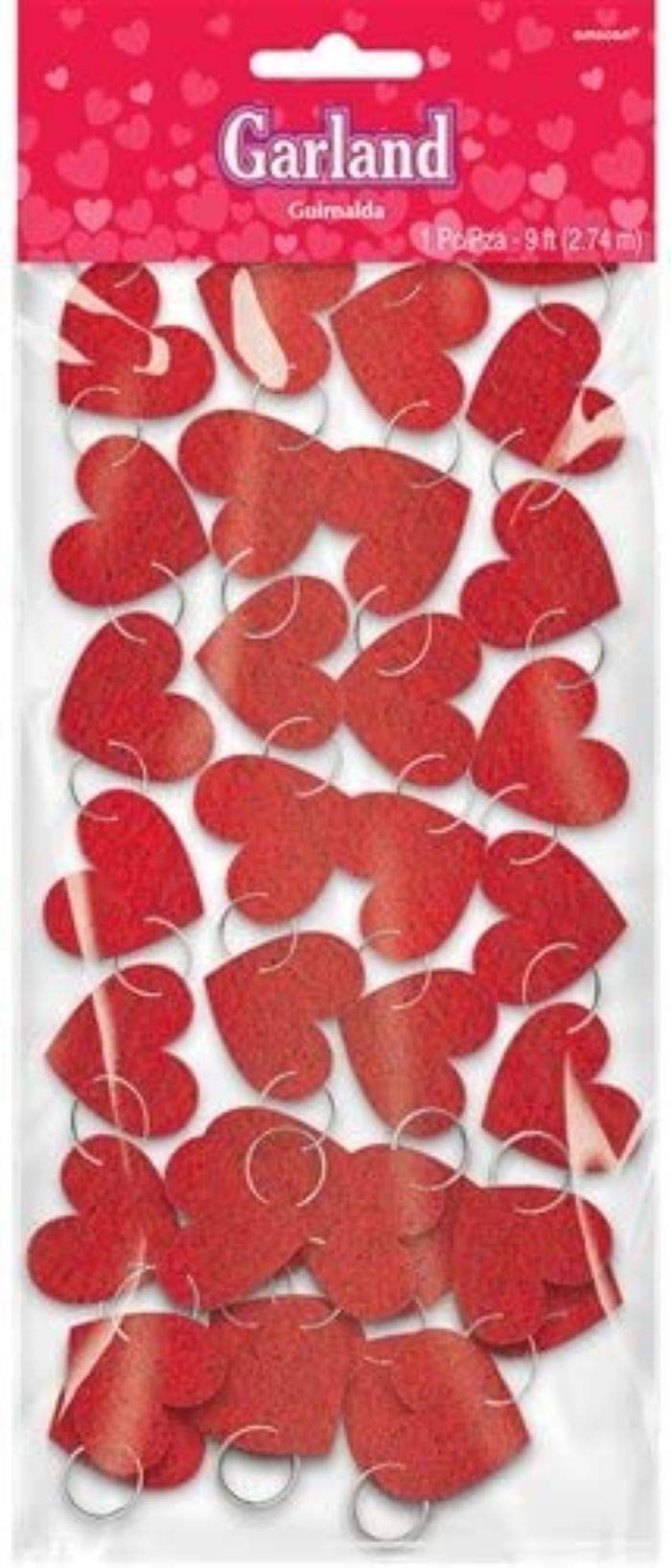 Amscan – Guirnaldas de 2,74 Anillo de M, diseño de Corazones