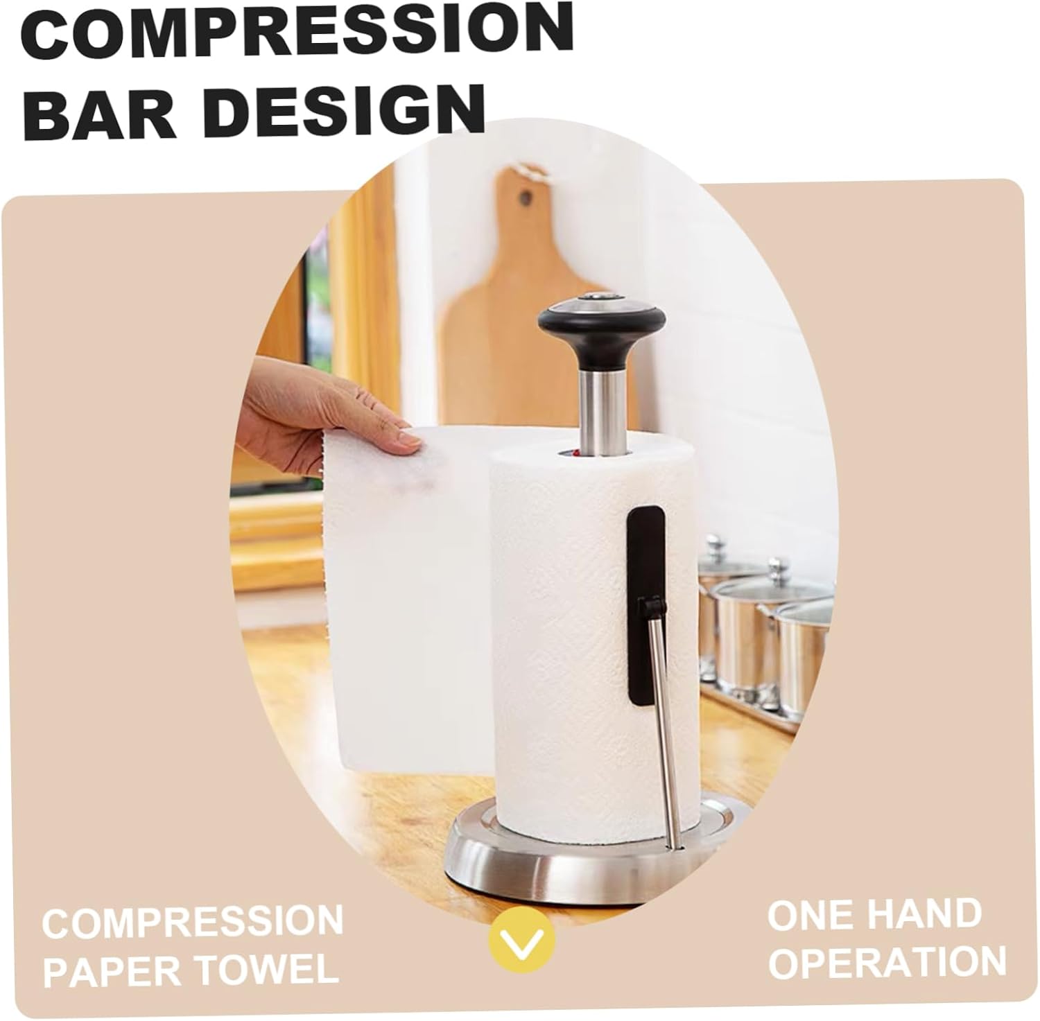 Stainless Steel Napkin Holder Stylish Roll Paper Rack for Kitchen Dining Black Tissue Dispenser Easy to Assemble and Long-Lasting Design