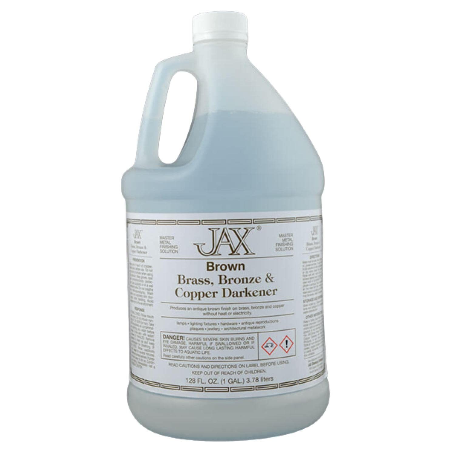 JAX Brown Darkener - Metal Finishing Solution - Antique Finish Without Heat or Electricity - Gallon