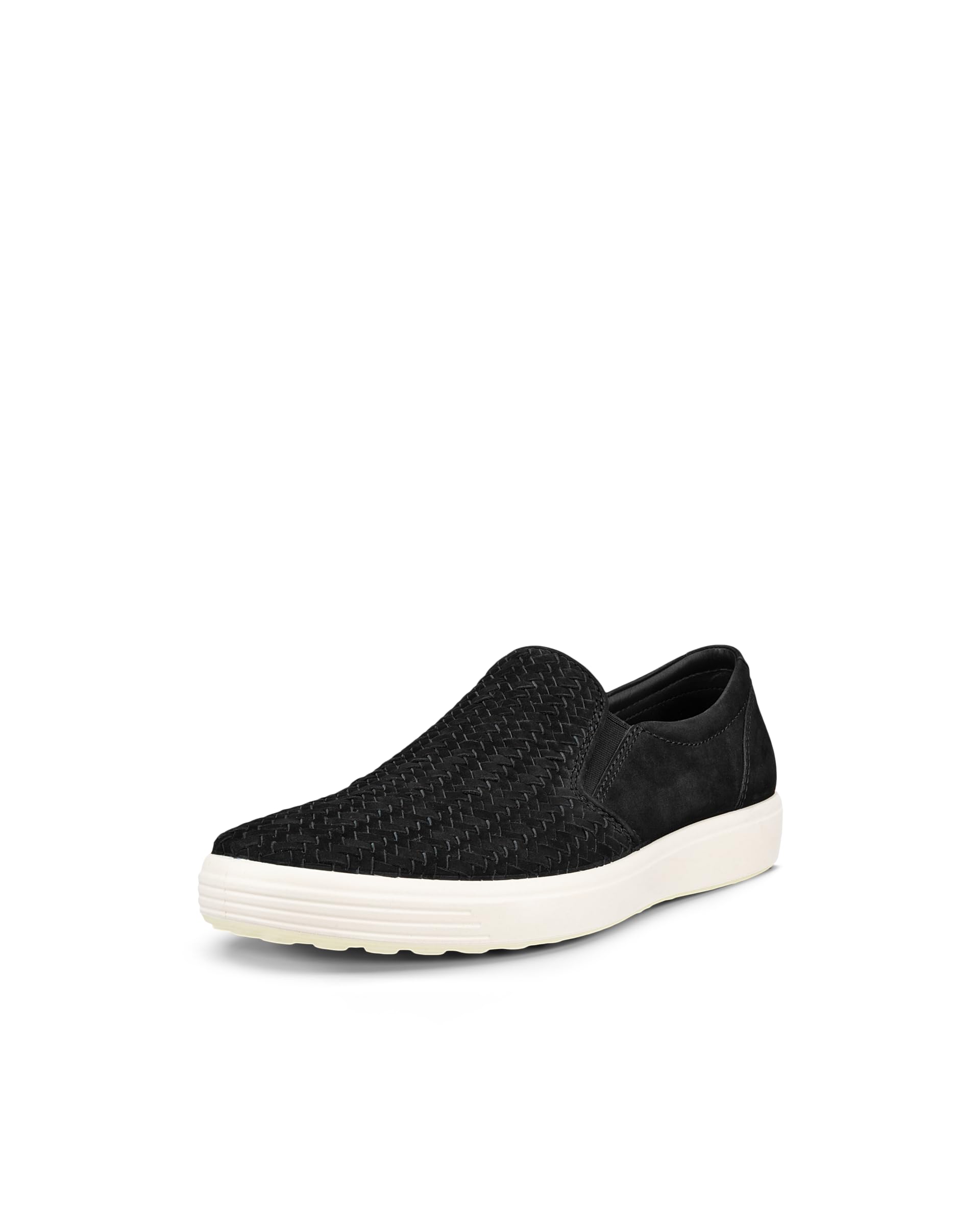 ECCO Men's Soft 7 Woven Slip on 2.0 Sneaker, Black Nubuck, 8/8.5 UK