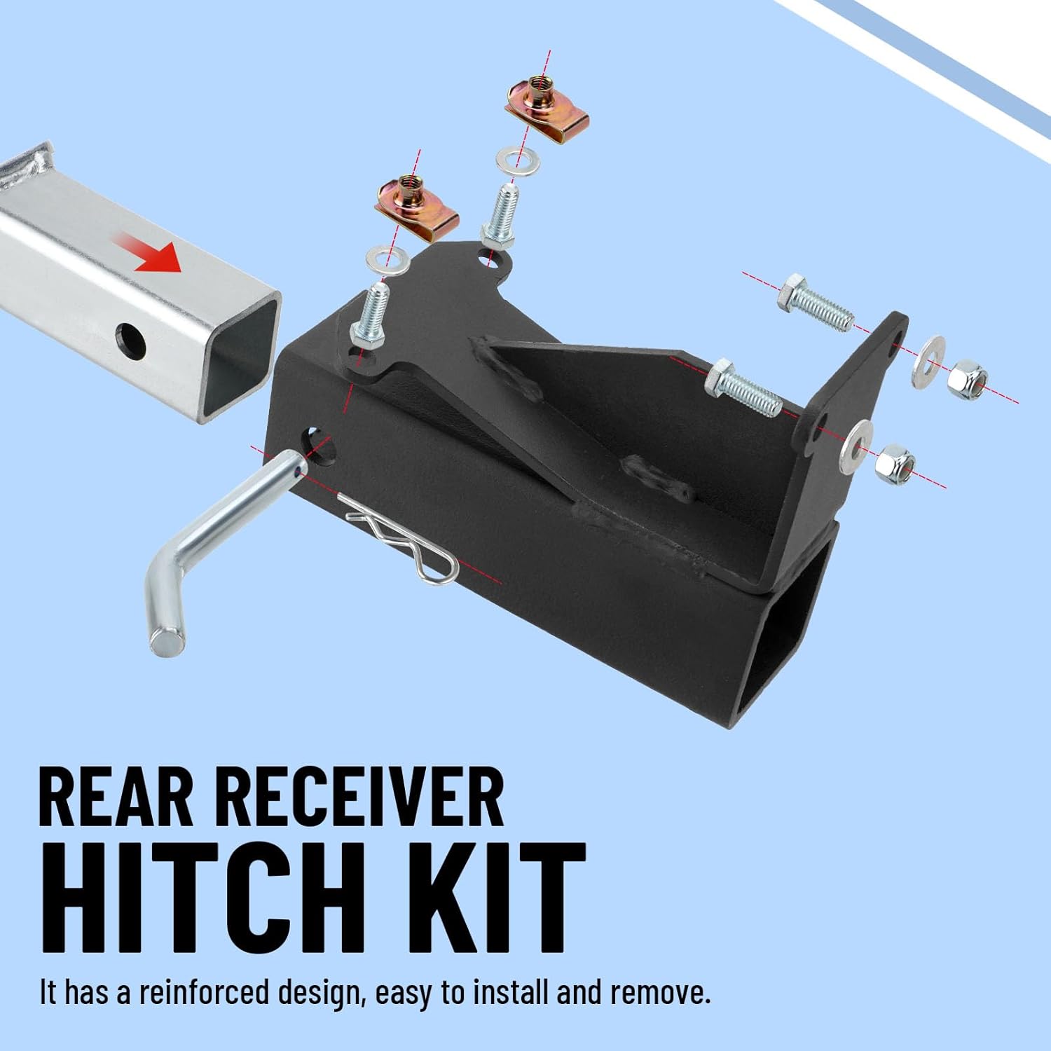 2" Hitch Kit, Trailer Receiver 093-1136-23 Hitch, 093-1136-98 & 093-1111-00 Mower Hitch Kit Compatible with Bad Boy, Maverick 2021 & Newer Models