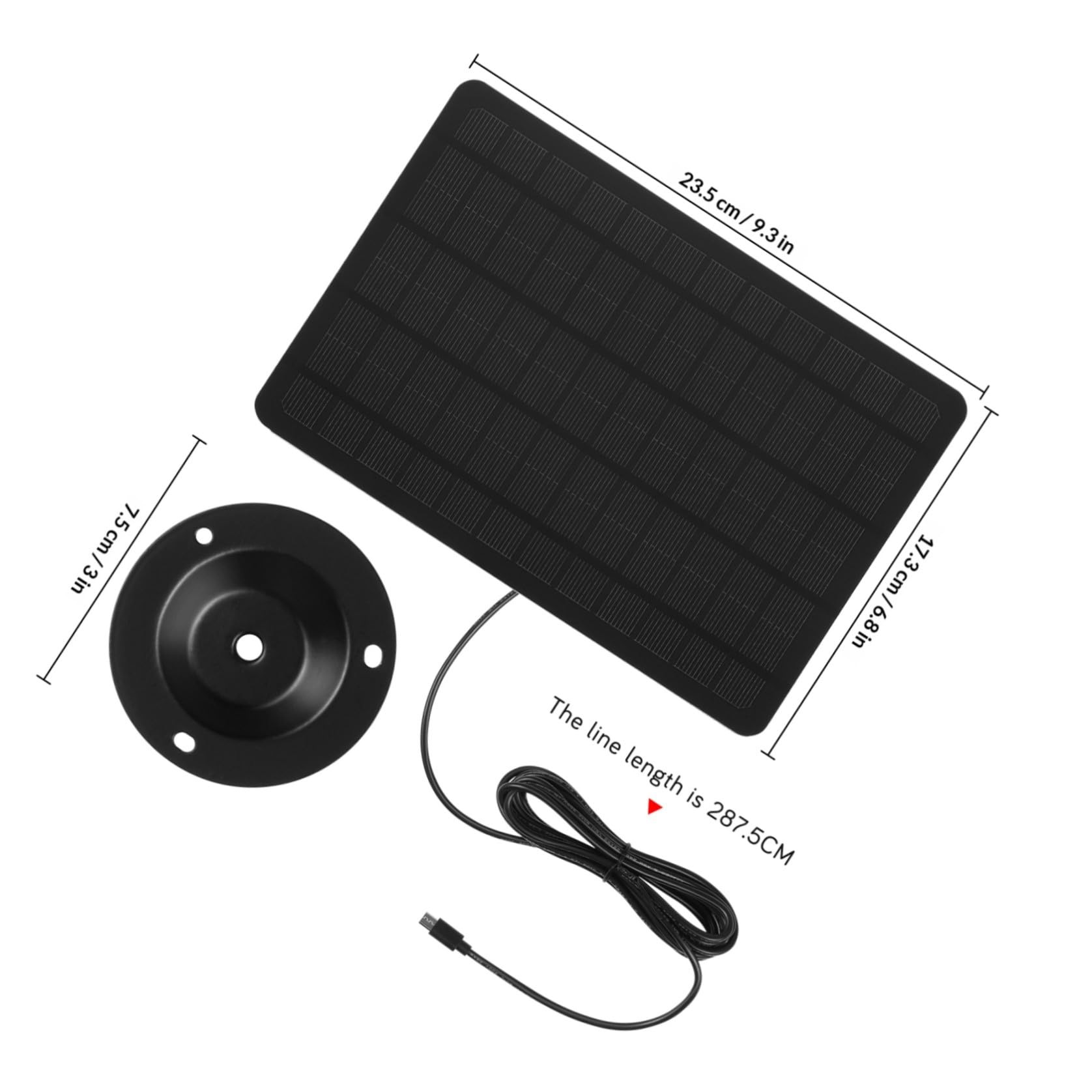 Pannello Solare 20w Monocristallino per Montaggio a Parete