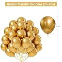 Party Propz Golden Chrome Balloons - 25 Pcs Gold Balloons | Metallic Golden Balloons For Decoration | Gold Balloon For Decoration | Balloon For Birthday gallery image