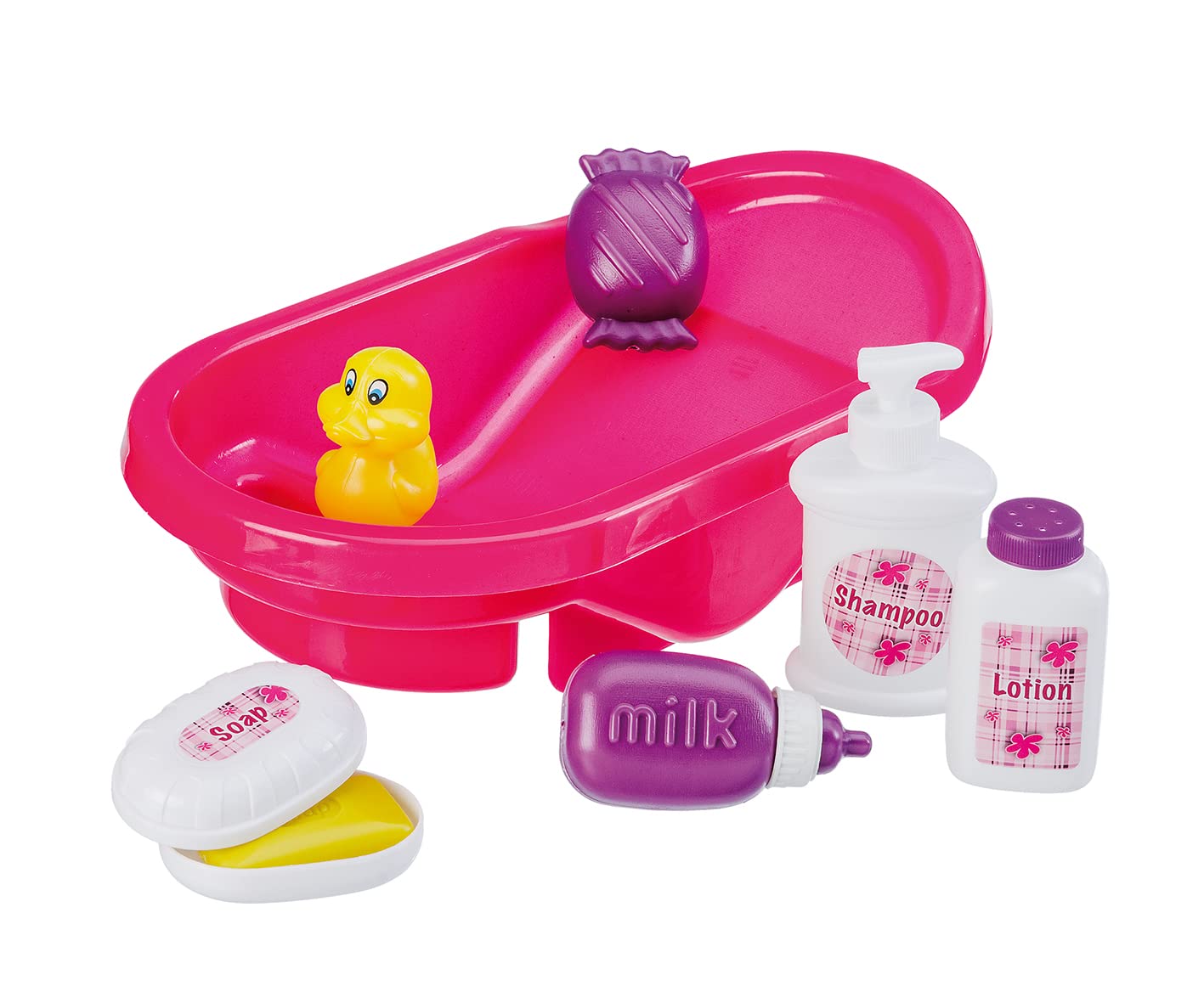Happy People - Bambole-vasca-50375, Doll's Bath with Accessories, Multicolore, Large