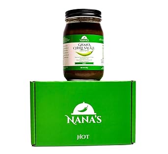Nanas Kitchen African Chili Sauce - Shito Made with Fresh Chili & Spices, Adds Heat & Flavor to Any Dish, Traditional Ghana Recipe, Resealable Jar, Dip, Easy to Use & Store, Your go to African Hot Sauce