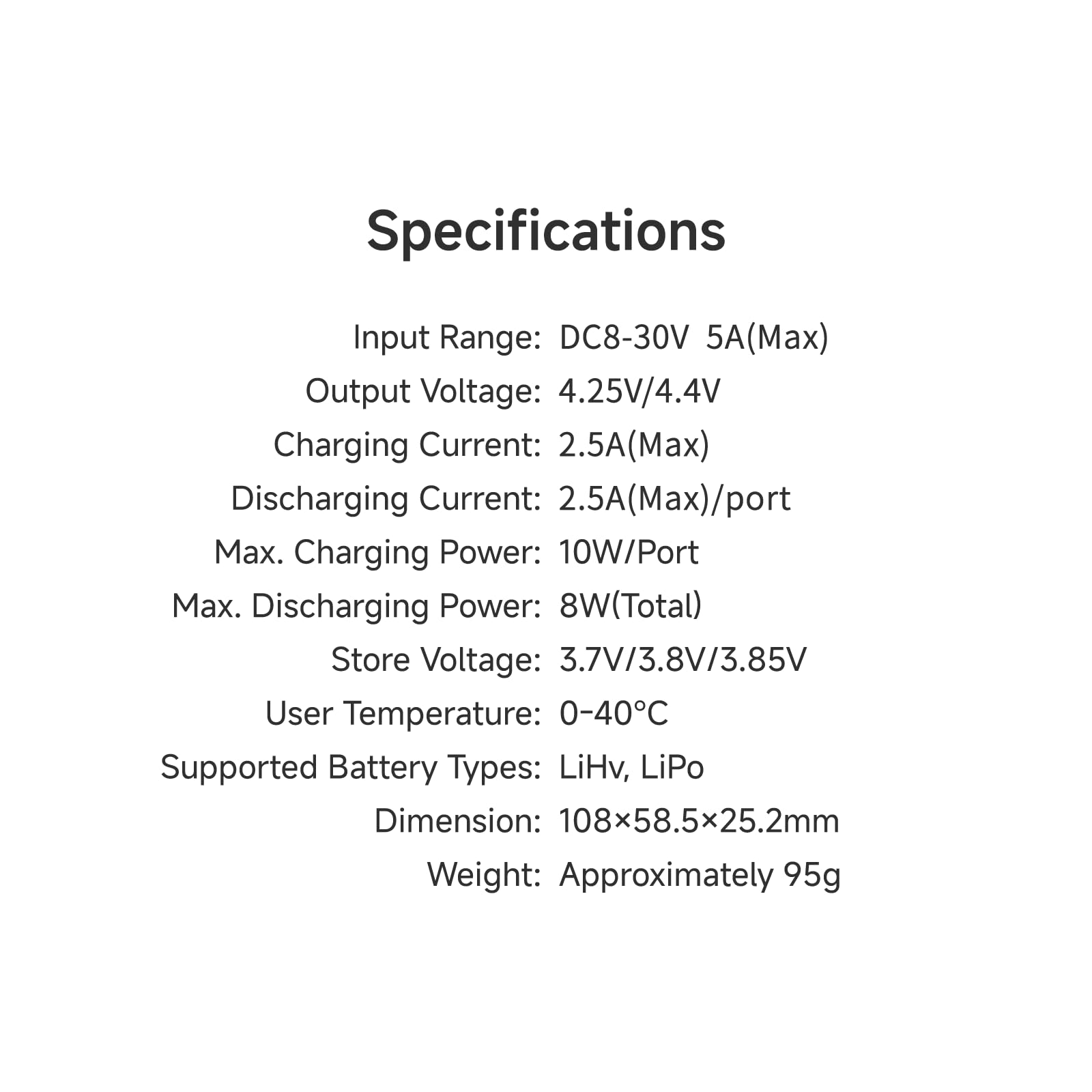ISDT E625 6 canaux 1S Lipo Chargeur Déchargeur Stockage 3.70/4.20V BT2.0 PH2.0 Batterie Lipo Compatible pour Tiny Whoop FPV Drone