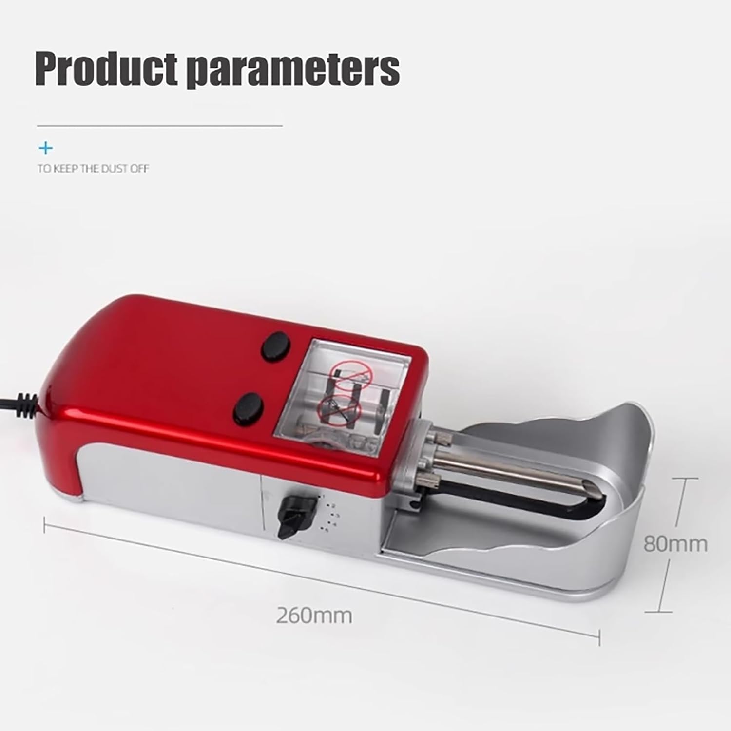 Automatic Electric Cigarette Rolling Machine - 5 Adjustable Levels, Universal 5.5/6.5/8.0mm Roller, Fast 1 Stick in 2 Seconds, for Dad or Husband
