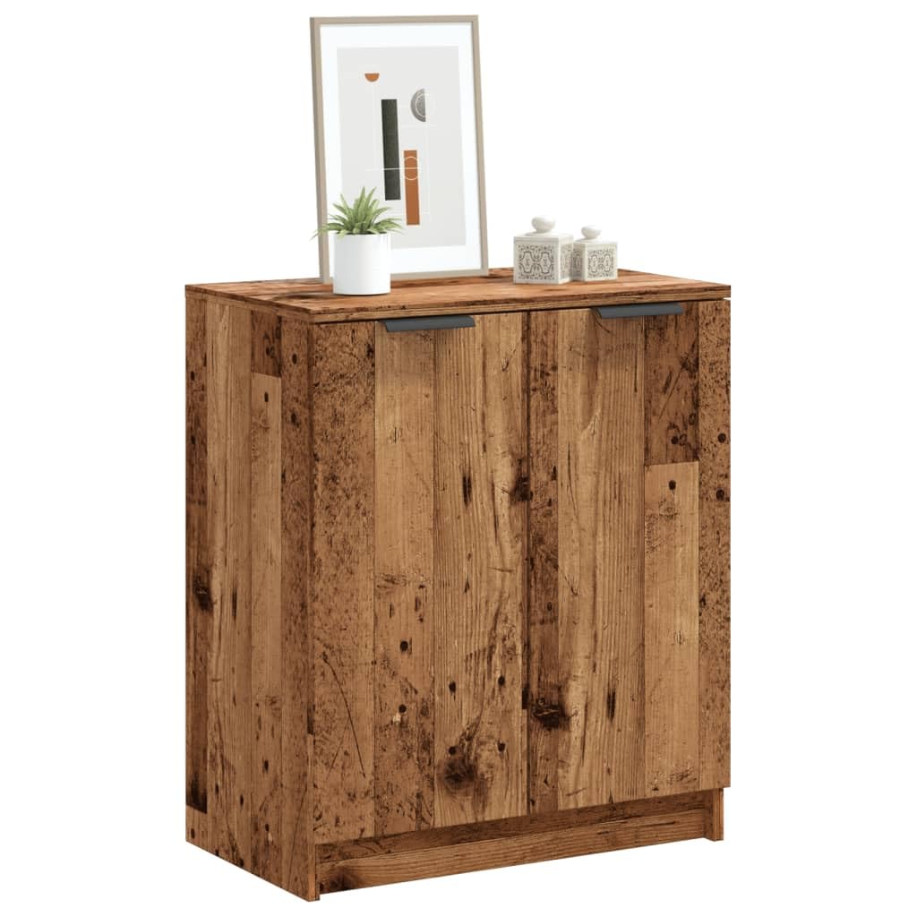Armoire à chaussures vieux bois meuble rangement modulable entrée 59cm
