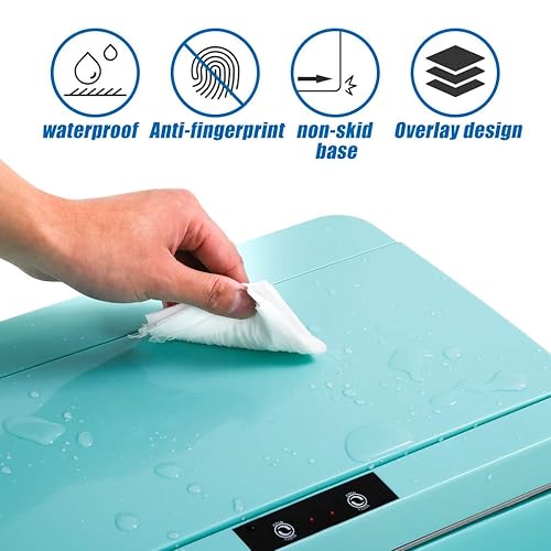 Miniatura 3 de Cubo de basura de 13 galones con sensor automático de plástico para cocina 50 litros de alta capacidad sin contacto cesta de basura para baño