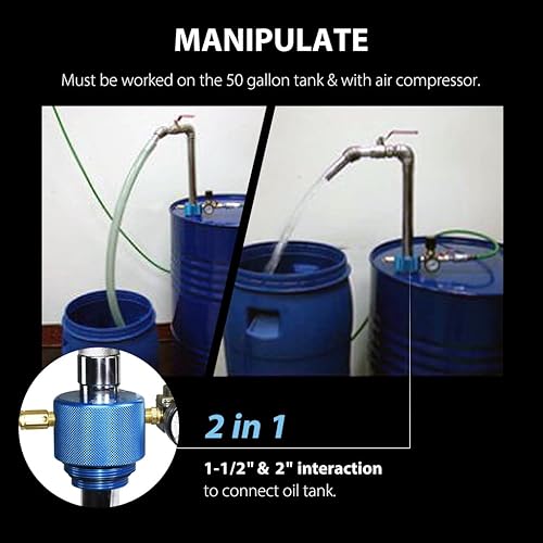 Miniatura 4 de FIRSTINFO A1183US 50 Galones Bomba Neumática de Tambor de Barril de Aceite de Alto Flujo Bomba de Aceite y Dispensador de Líquidos