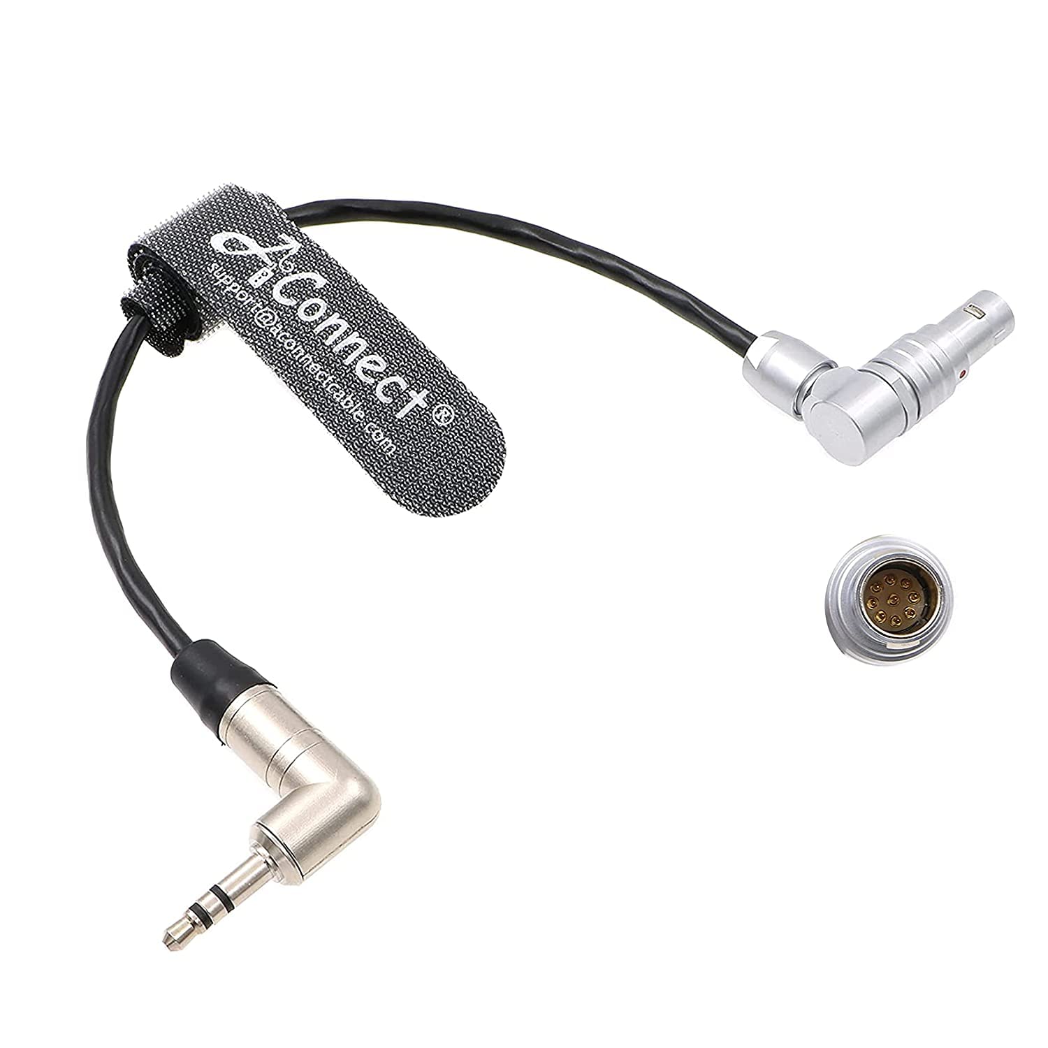 AConnect Cable-TRS-EXT-Tentacle-Timecode-Red Komodo Timecode Cable Tentacle Sync 3.5mm TRS to EXT 9 Pin Male Rotatable L-Shaped