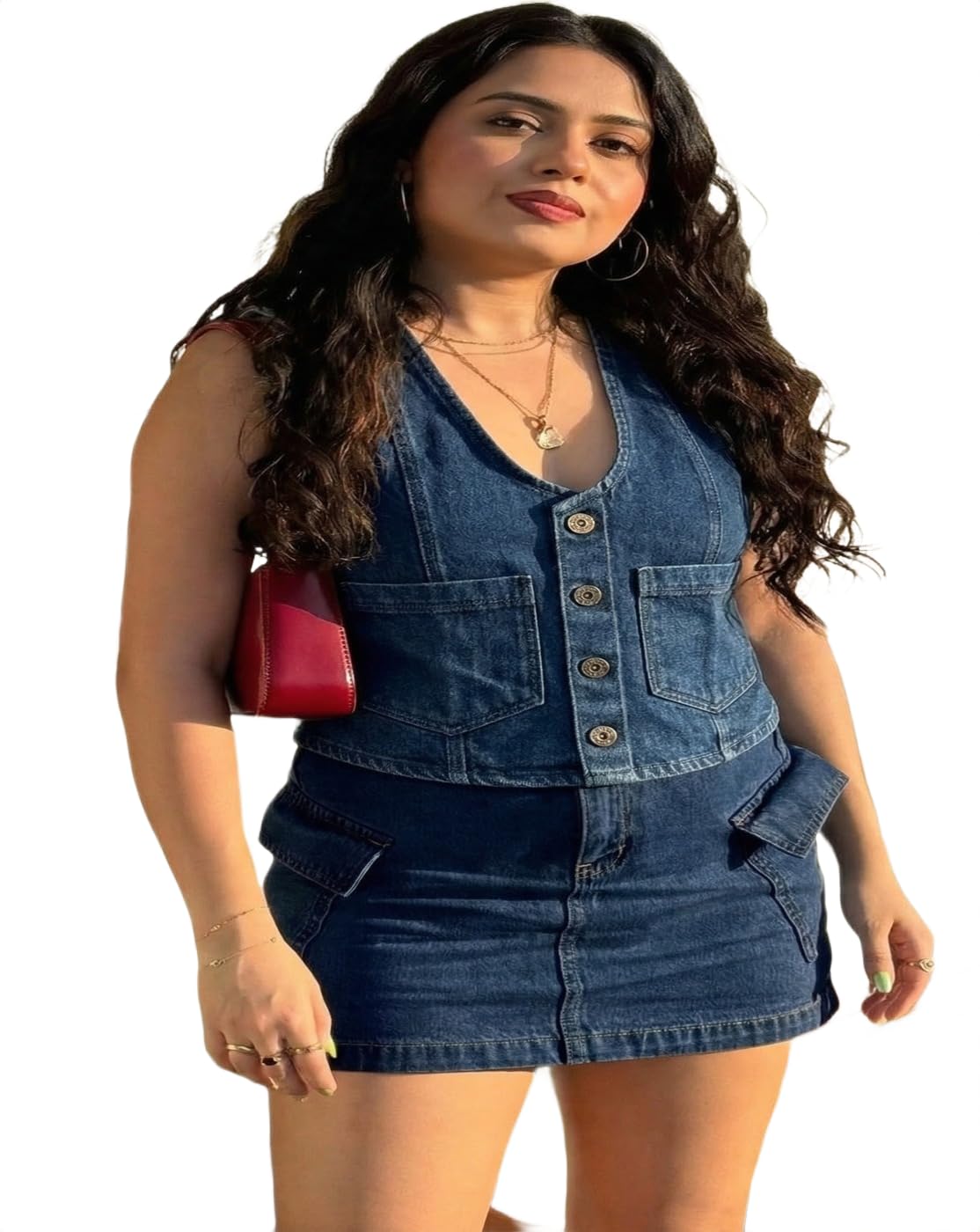Women Waistcoat,Blue Denim Waistcoat 4-image-46
