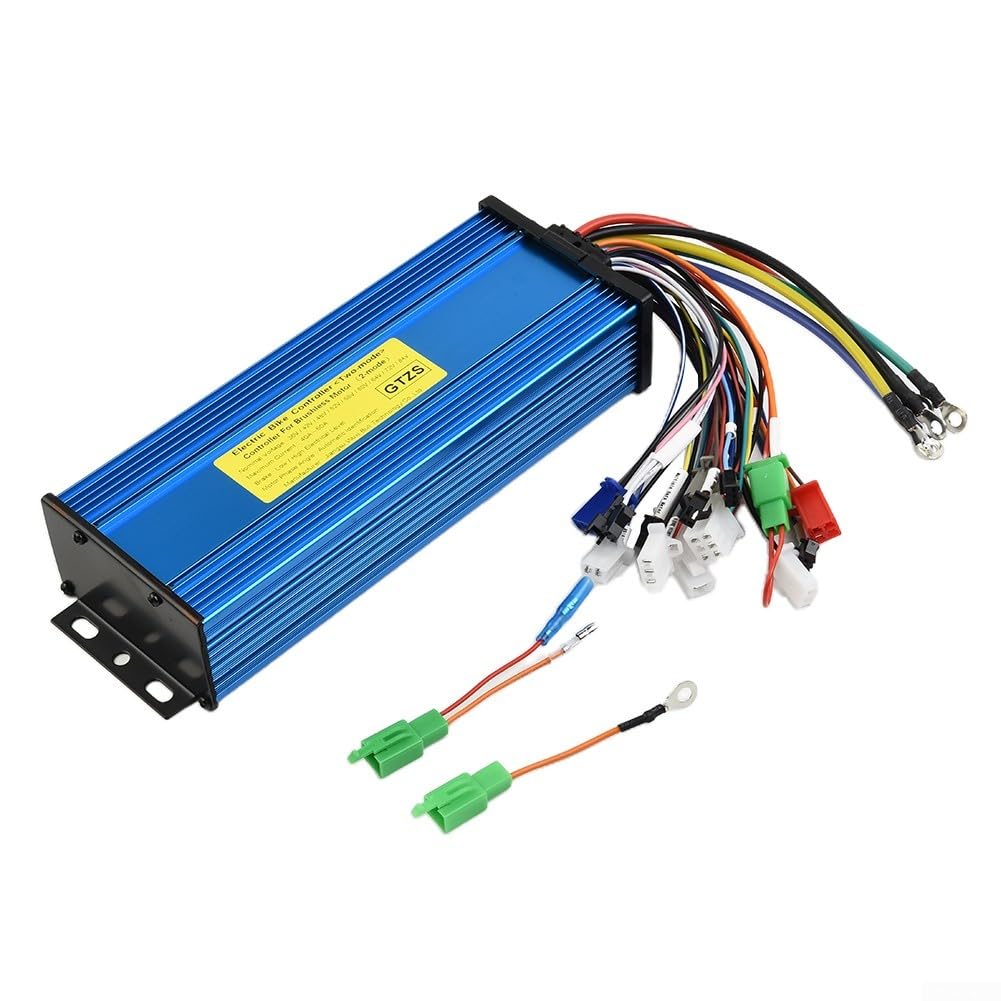 Controlador de motor de cubo sin escobillas 1500W 48V-72V 45A 18 Mosfets caja de metal para E-Bike E-Scooter