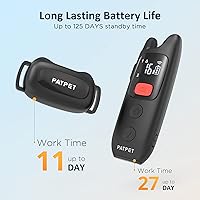 Vista 6 de PATPET Collar de choque para perros con control remoto, collar de entrenamiento impermeable para perros pequeños, medianos y grandes con pitido