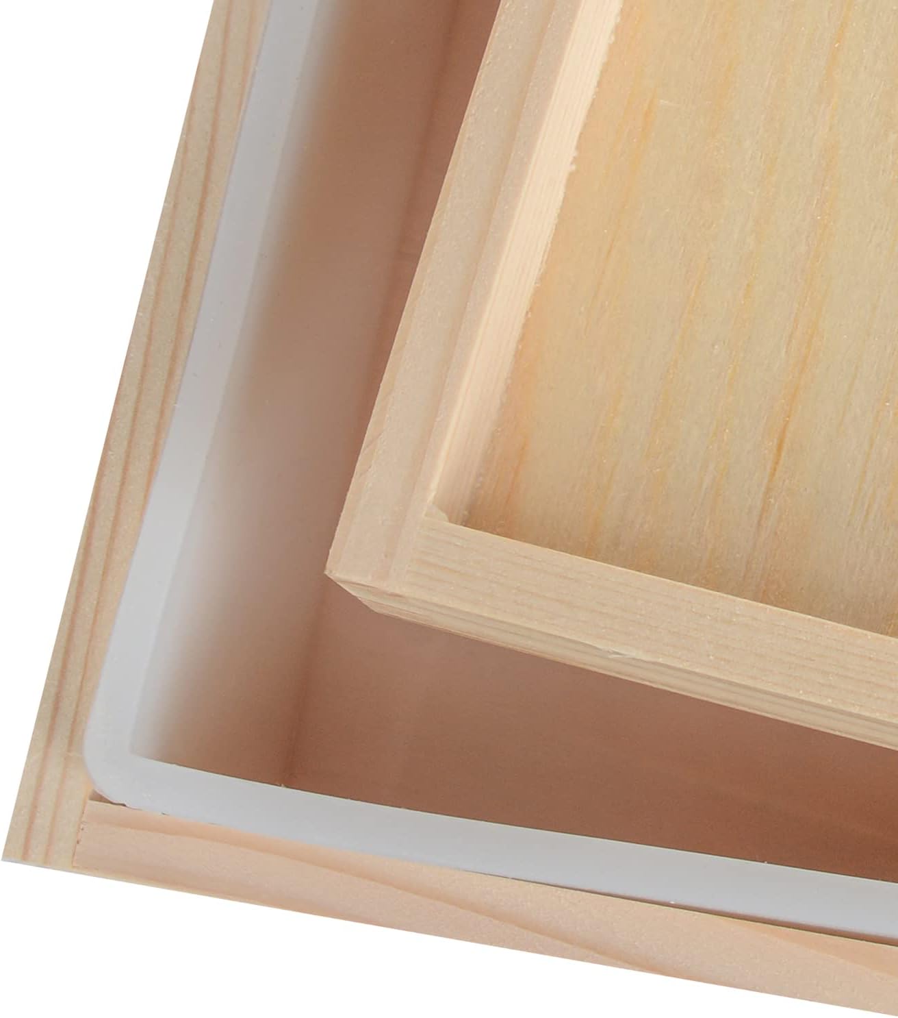 Large Soap Molds, 8L/282oz Rectangle Silicone Liner for 18 Bar Mold with Wooden Box and Lid,DIY Handmade Soap Making Tools