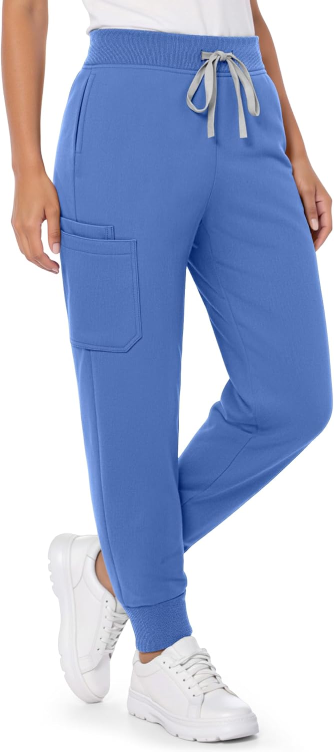 Scrub Pants for Women - Breathable Drawstring Womens Scrub Pants, Elastic Waist Stretchy Medical Work Pants