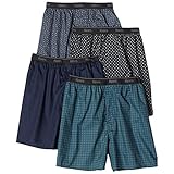 Hanes Men's Classics Woven Printed Boxers 4-Pack, Assorted Colors, 2XL