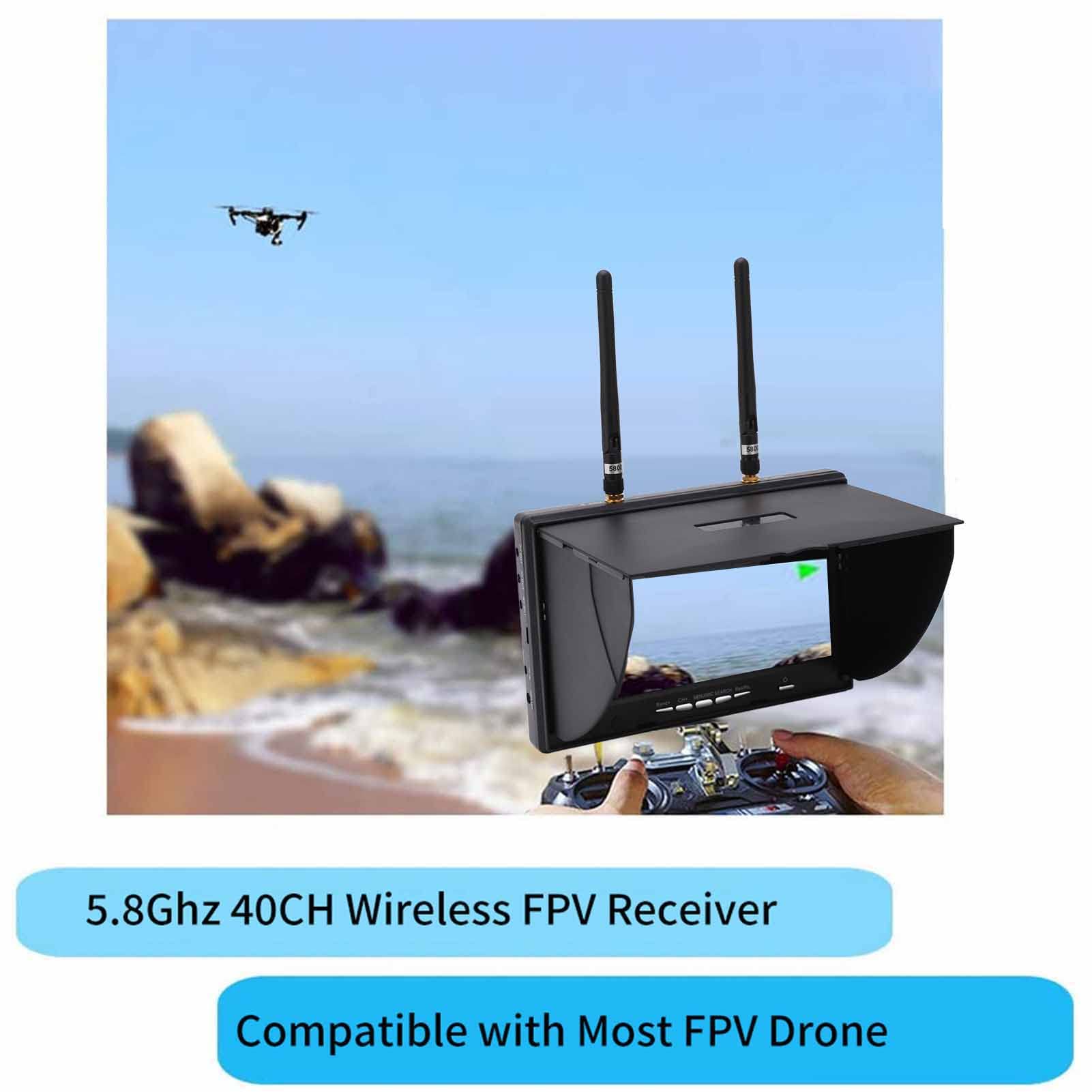 Amazon.co.jp: FPV レシーバーモニター 5.8GHz 40 チャンネル 7インチ