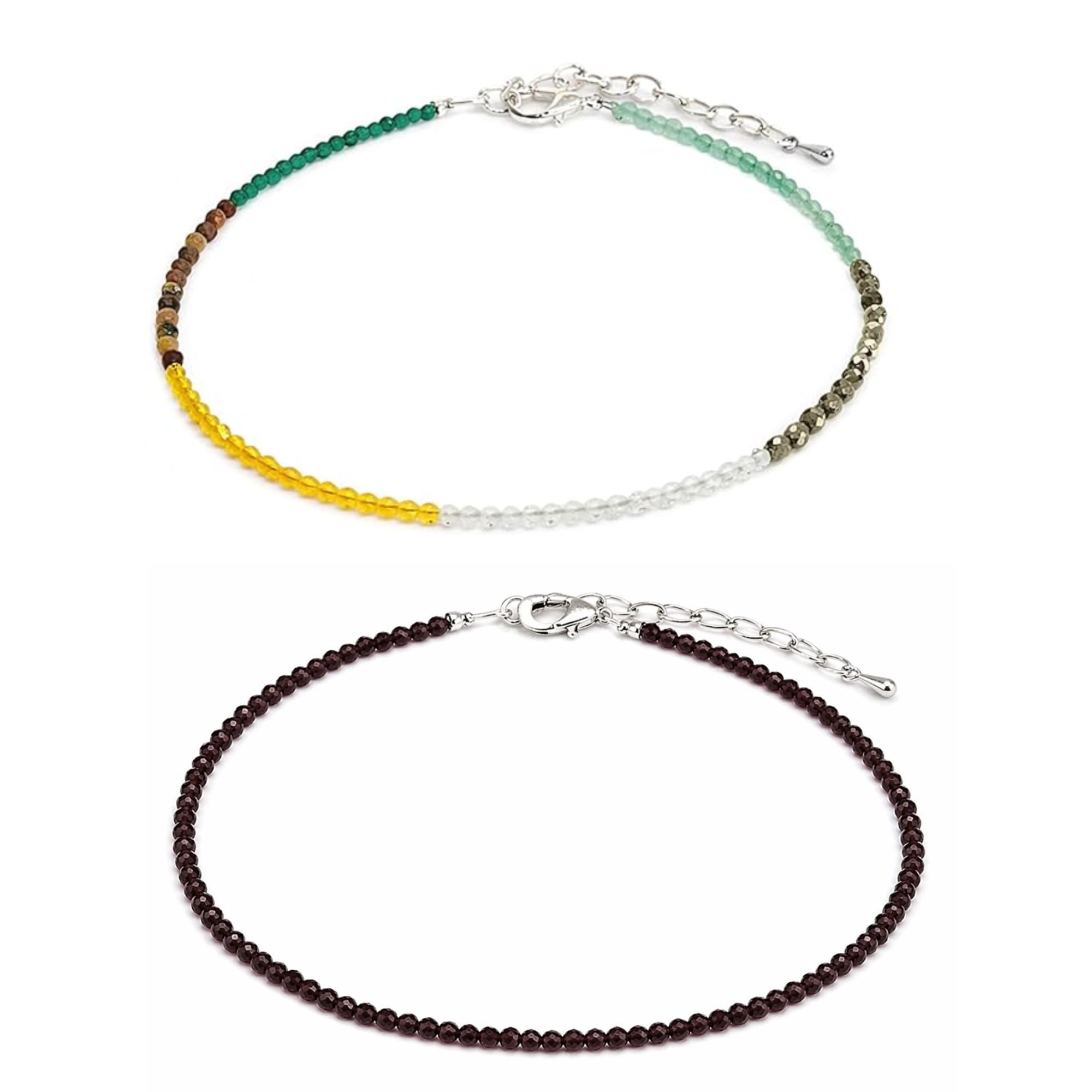 Natural Black Tourmaline Protection Anklet & Dhan Yog Prosperity Anklet Set | Crystal Anklets for Women & Girls | Wealth, Grounding & Energy Balance | Adjustable-image-49