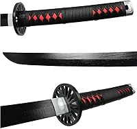 Vista 26 de Espada Demon Slayer para cosplay con soporte para cinturón, 41 pulgadas Kamado Tanjirou Fuego