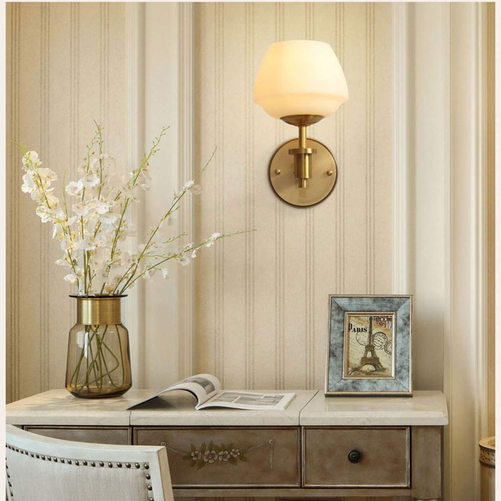Lámpara de pared de cobre, luz de lujo, sala de estar, TV, pared, pasillo, luces, pasillo, dormitorio, lámparas de noche, lámpara de pared