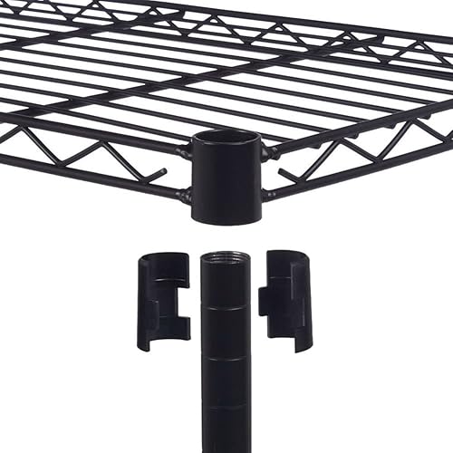 Miniatura 6 de Huedimboene 5-Shelf Storage Wire Shelves, 5 Tiers Standing Shelving Units Adjustable Metal Organizer Wire Rack, Steel Wire Shelving Units and