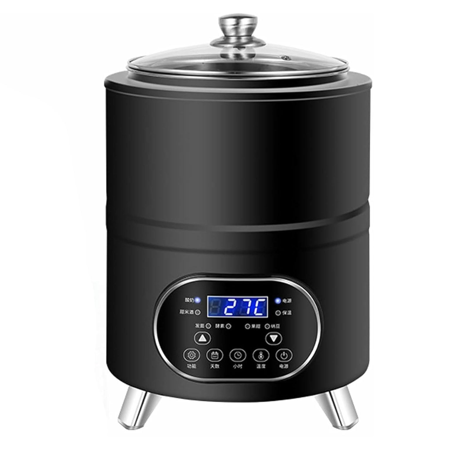 Maszyna do jogurtu z regulacją temperatury i timerem, fermentacja 360° dla łatwego domowego jogurtu