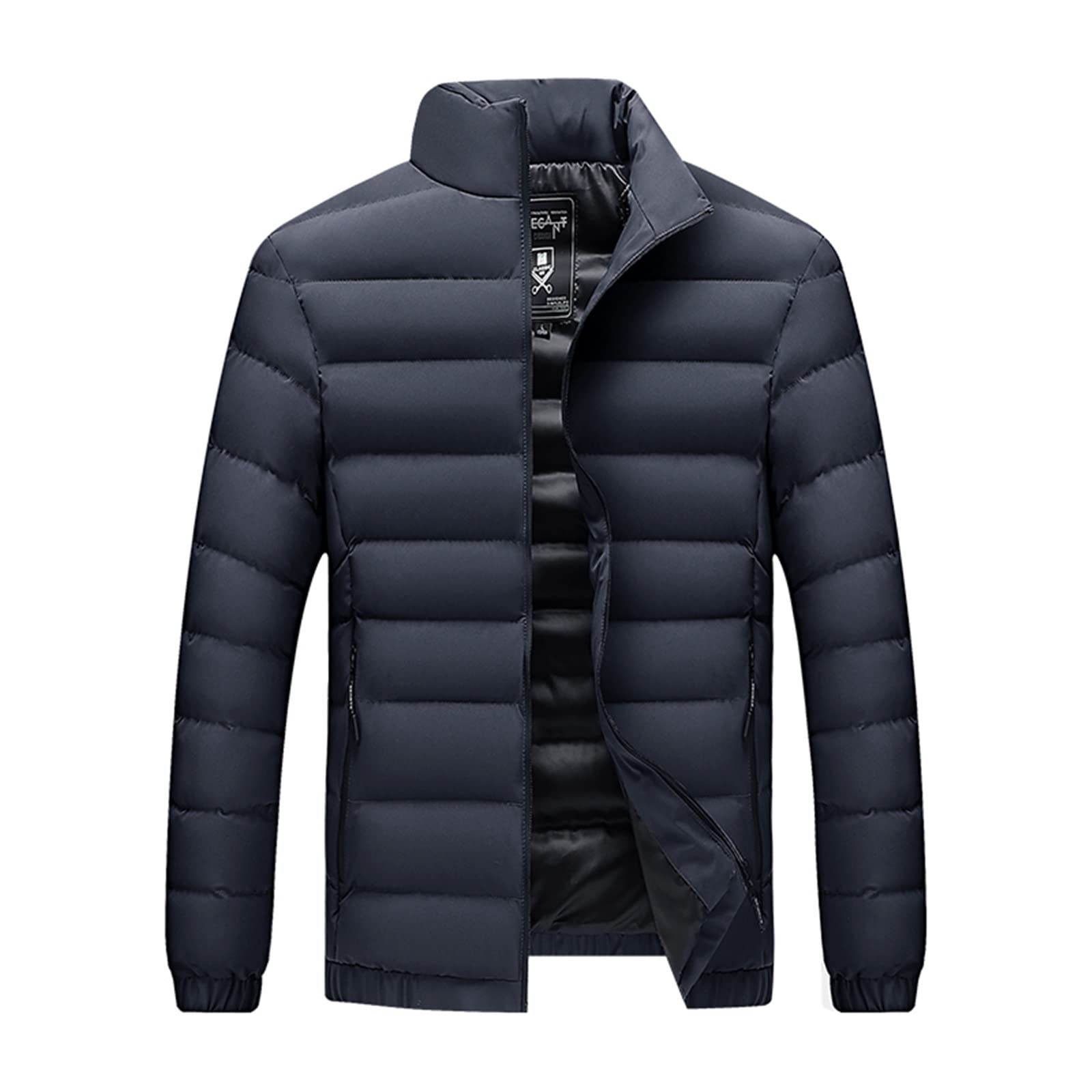 WUARI Mens puffer jackets Stand Collar Winter Jacket Coat Winter