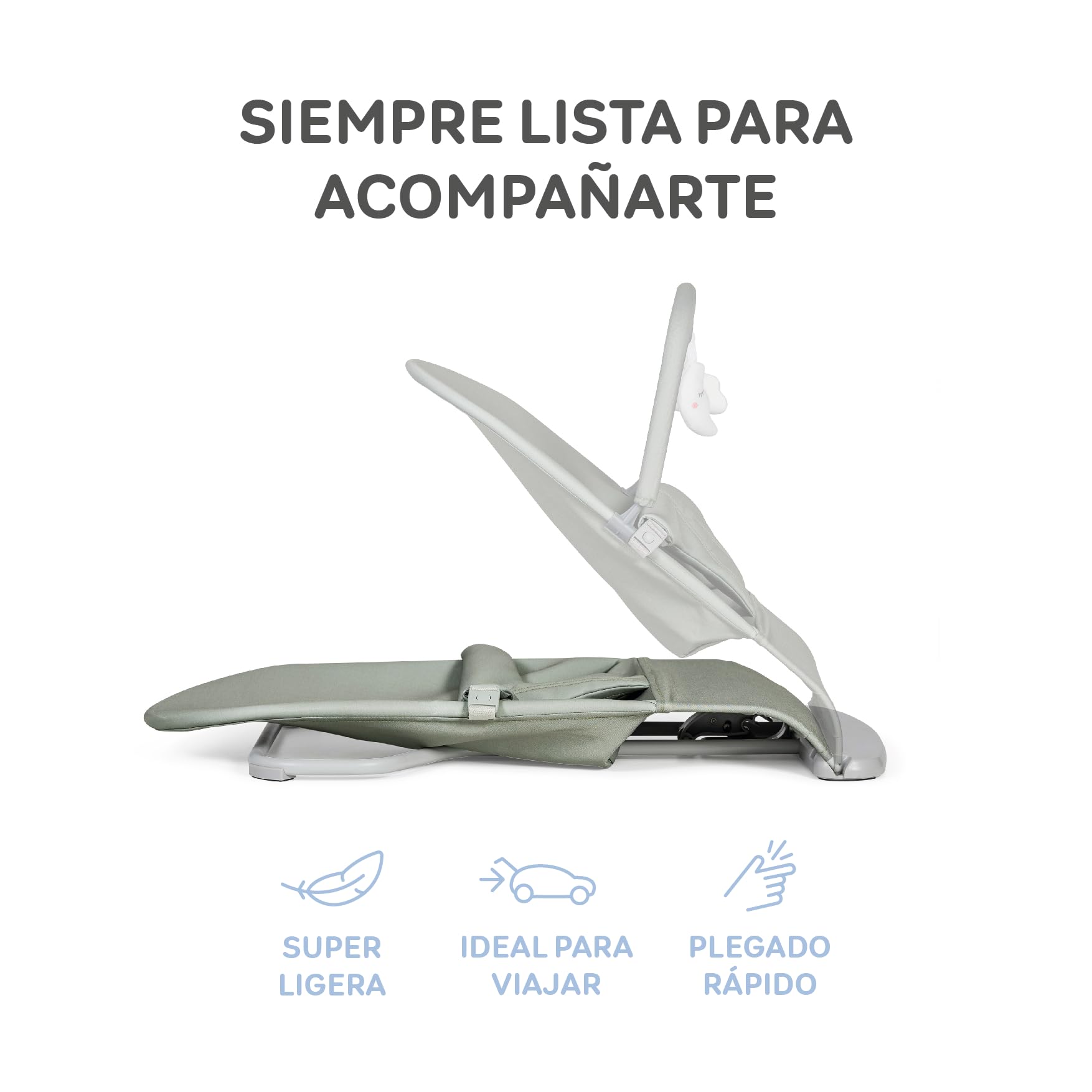 MS BabyWorld – Lullaby – Hamaca para Bebé 2 en 1 | Mecedora y Silla Reclinable | Vaivén Natural | Plegable | Arco de Juegos | Vibración Suave | Para Recién Nacidos hasta 9 kg
