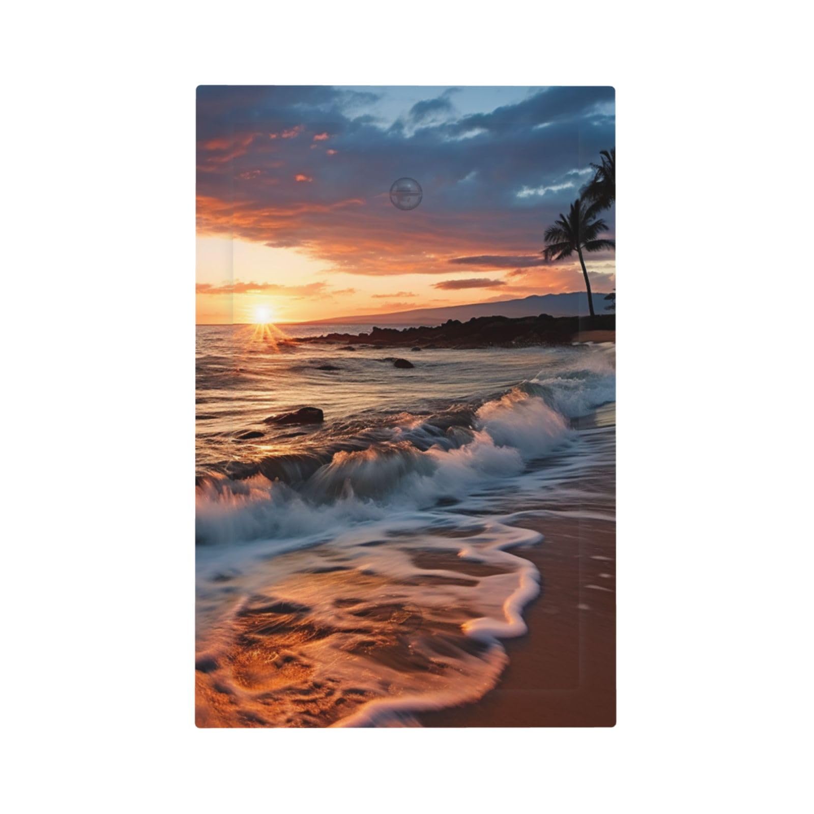 Decorator Wall Plate 1 Gang Light Switch Covers Beach Maui Hawaii Wallplate Single Toggle Switch Plate Mid Size 5" x 3" Electrical Outlet Covers Decorative Wall Switch Plate Cover Decor