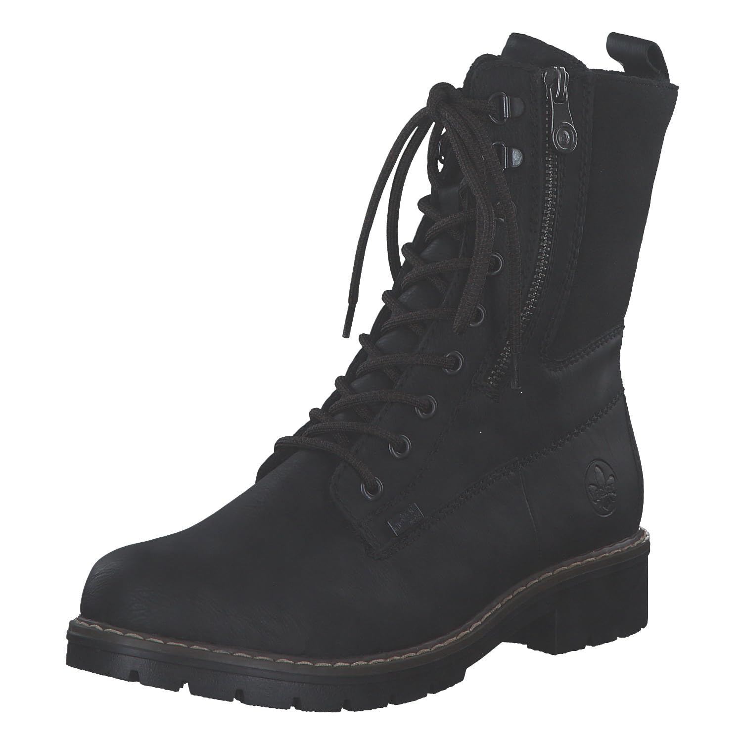 Rieker Y9151 Veterlaarzen voor dames, zwart, 39 EU, zwart, 39 EU