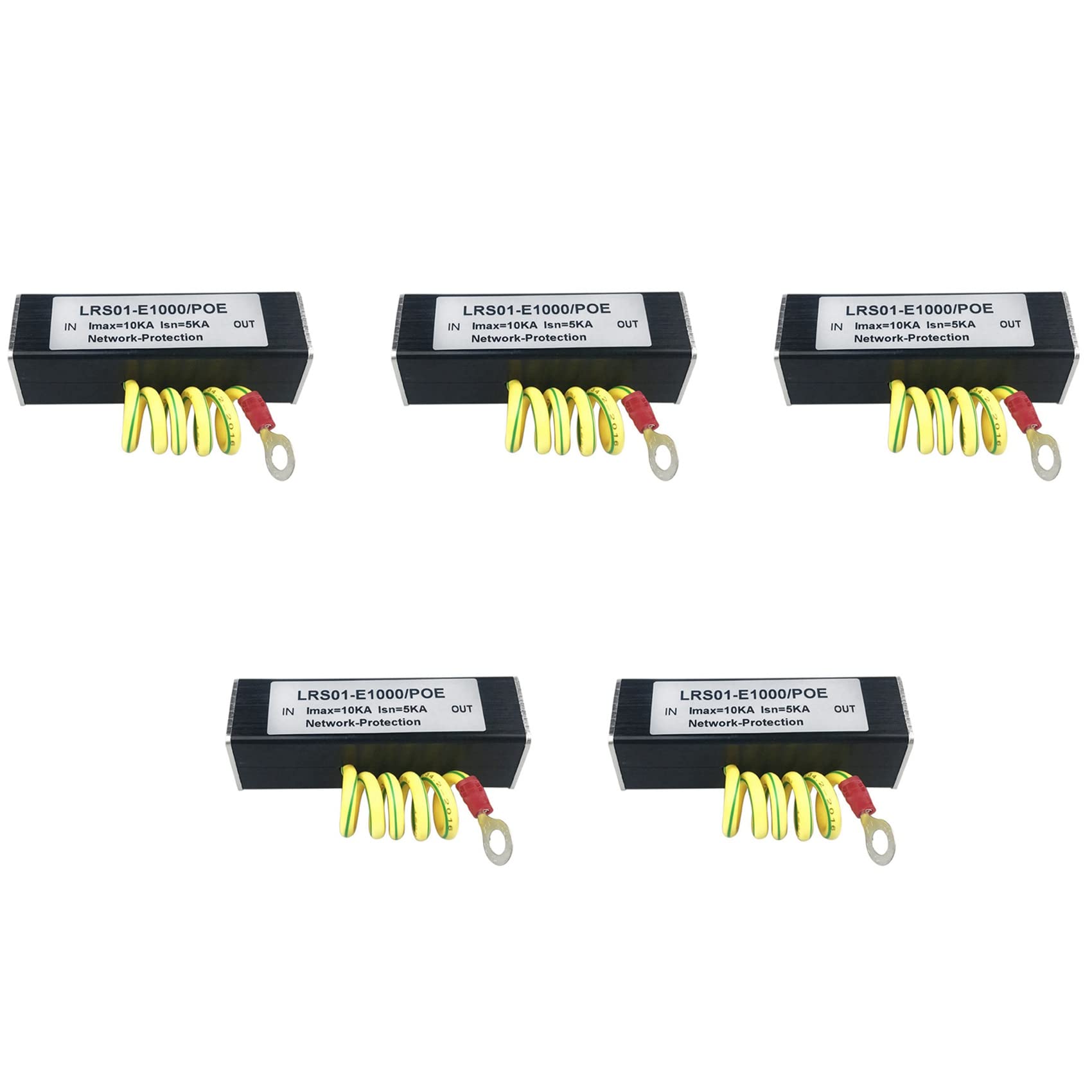 5X 100/1000M POE IP Kamera Sieciowa POE Przełącznik RJ45 i POE Zabezpieczenie przeciwprzepięciowe urządzenie ochronne SPD 1000M