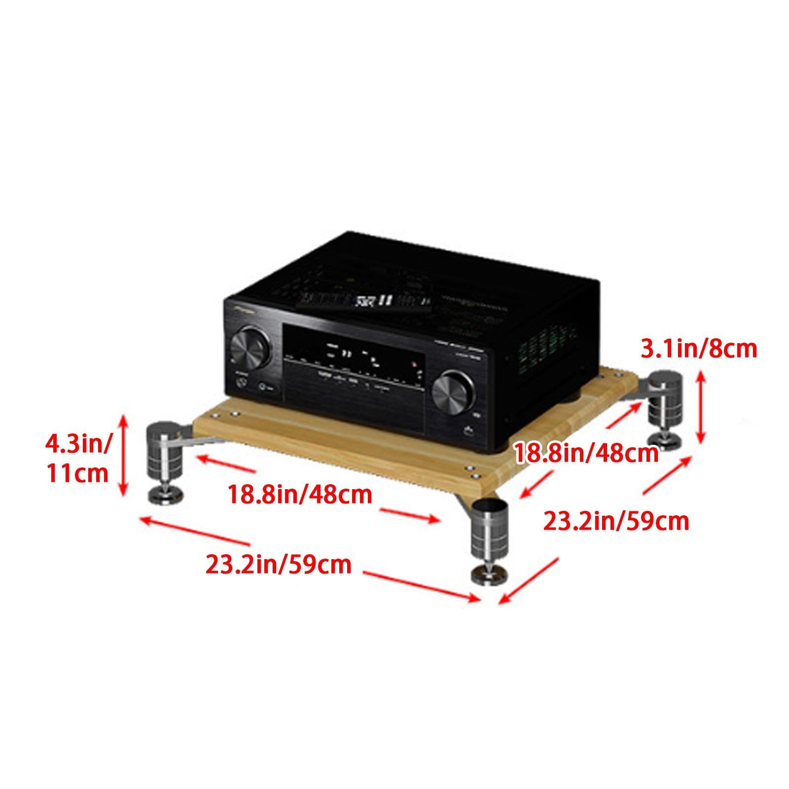 Rack Audio HiFi 1/2/3/4 Livelli, Supporto Amplificatore in Inox 304
