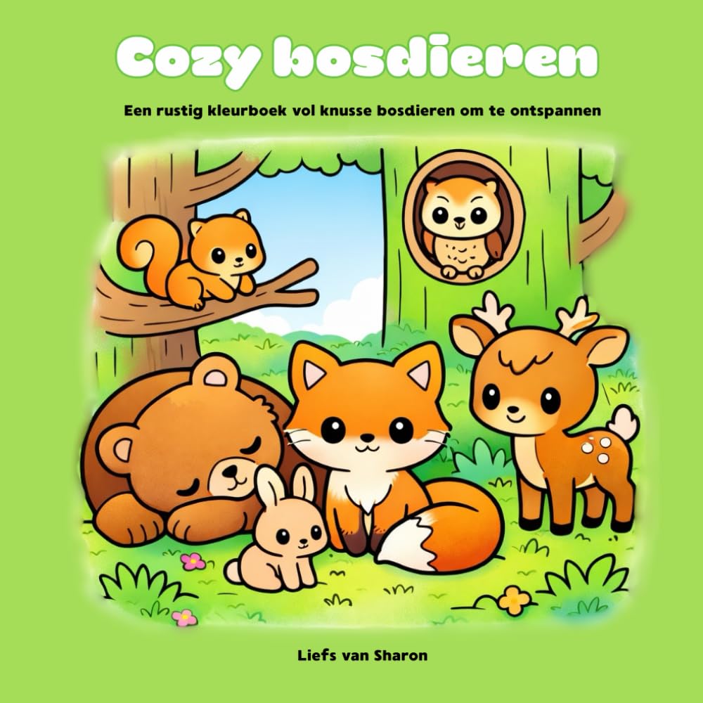 Cozy bosdieren: Een rustig kleurboek vol knusse bosdieren om te ontspannen
