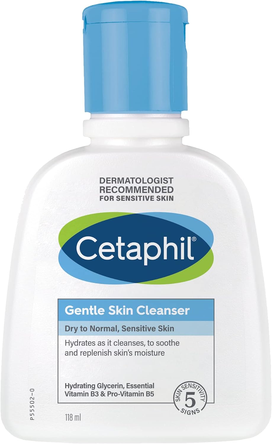 Cetaphil Gentle Skin Cleanser, Face & Body Wash for Men & Women, Dry to Normal and Sensitive Skin, Unscented, 118ml