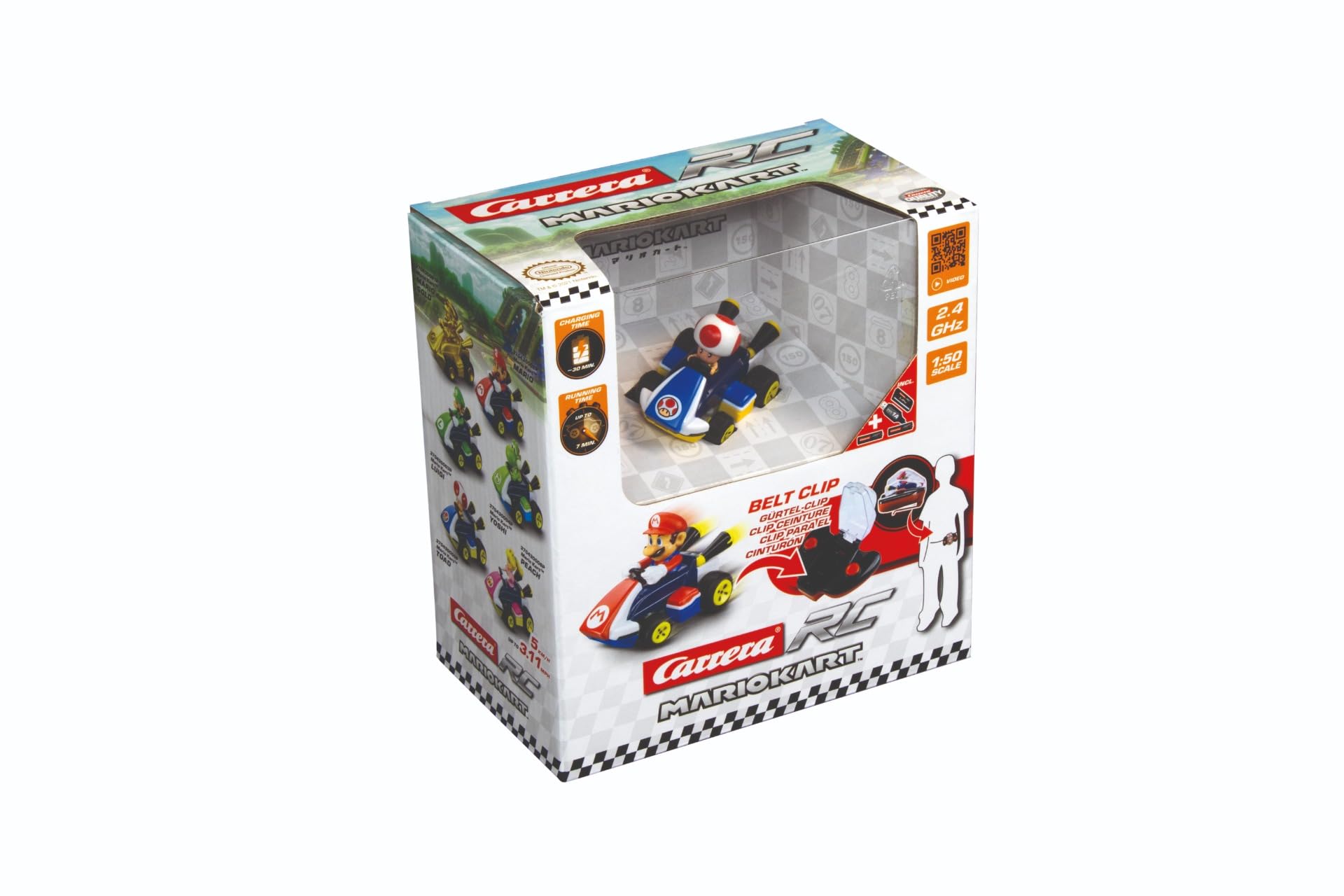 Carrera - 370430005P - 2,4GHz Mario Kart Mini RC, Toad (Paperbox)