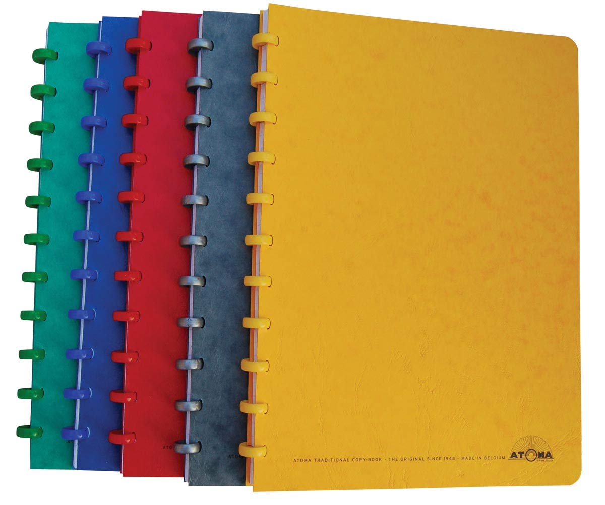 Atoma Classic Heft DIN A4, 144 Blatt, kommerziell kariert, sortierte Farben 10 Stück