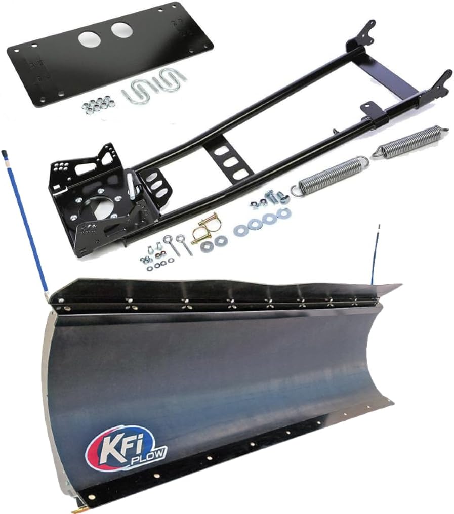 Open Trail by KFI 60" Tapered Snowplow, Mount Bracket, Push Tube Kit - compatible with Suzuki 450 700 750 King Quad 4x4 / AXi